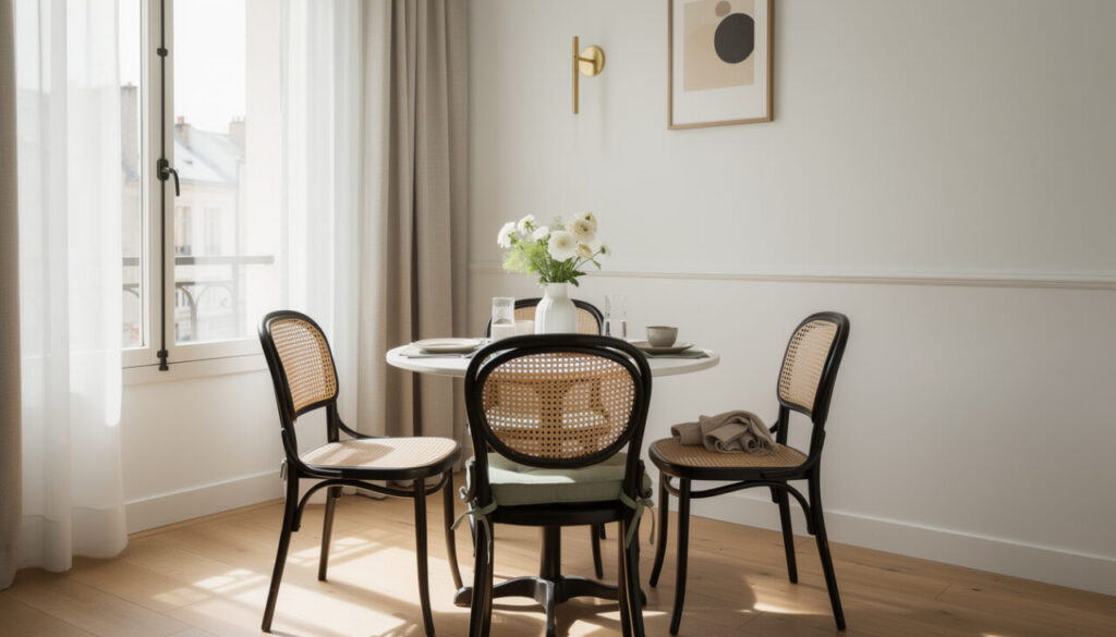 adoptez le charme d’une décoration de bistrot chez vous grâce aux couleurs, matériaux et accessoires adaptés, sans assombrir votre intérieur.
