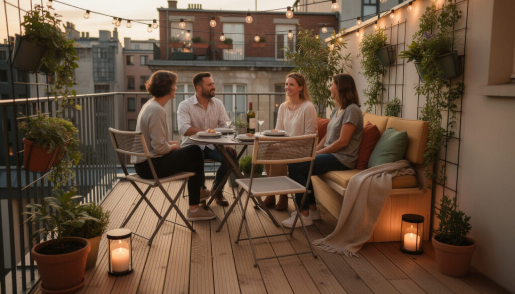 Comment aménager une terrasse conviviale pour recevoir dans moins de 10 m² ?