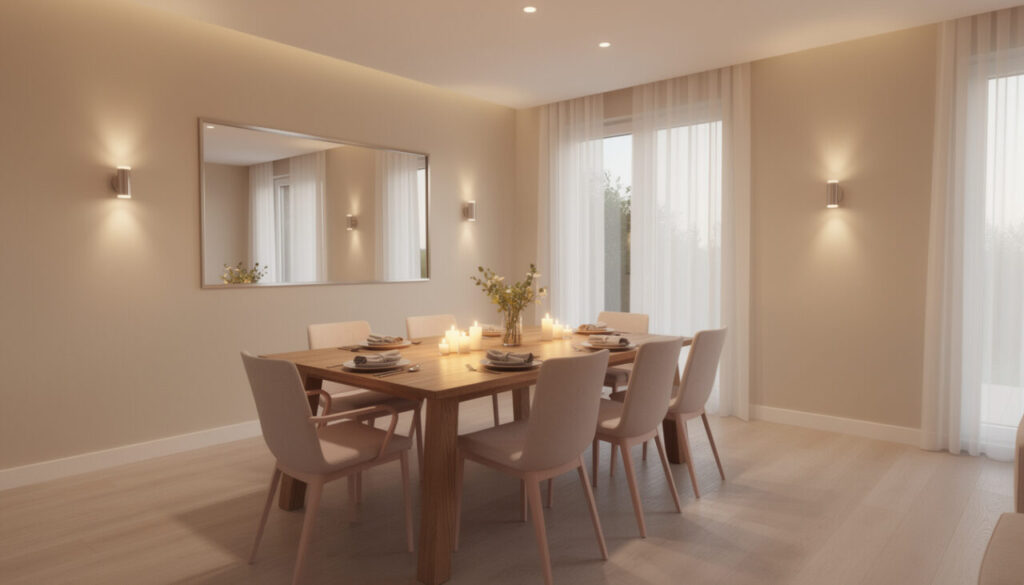 Comment créer une lumière tamisée dans la salle à manger sans assombrir la pièce ?