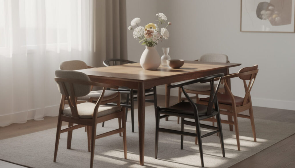 découvrez nos astuces pour dépareiller les chaises autour de votre table avec style et sans faute de goût, et apportez une touche d'originalité à votre décoration.