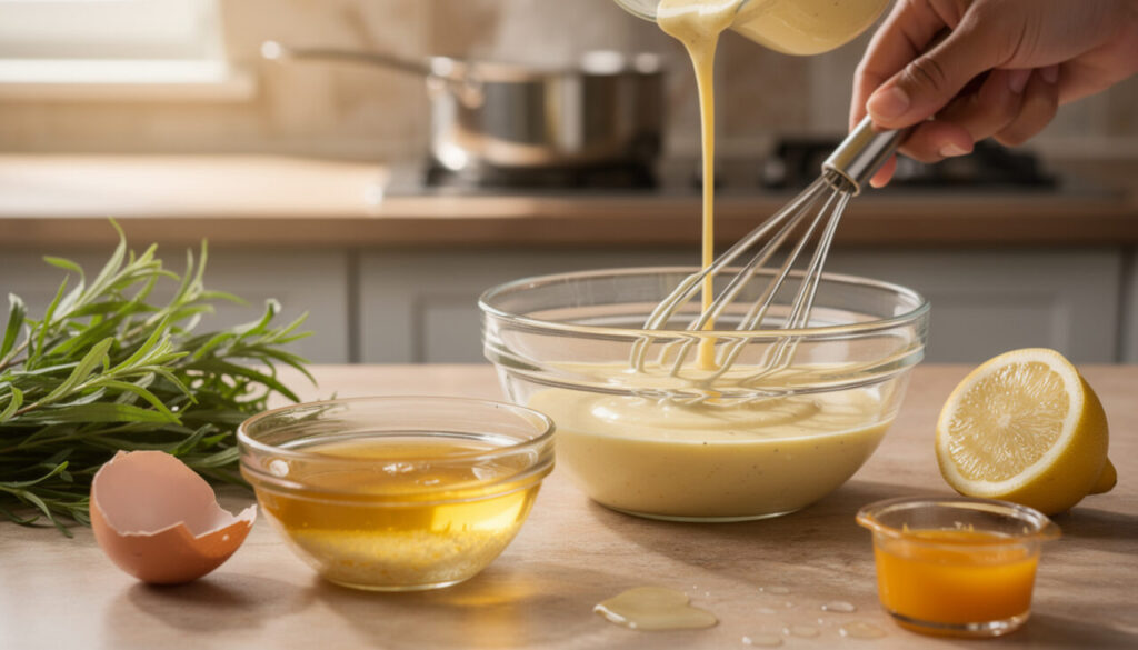 découvrez comment éviter les erreurs courantes lors de la préparation de la sauce béarnaise maison et apprenez les astuces pour sauver votre émulsion à coup sûr.