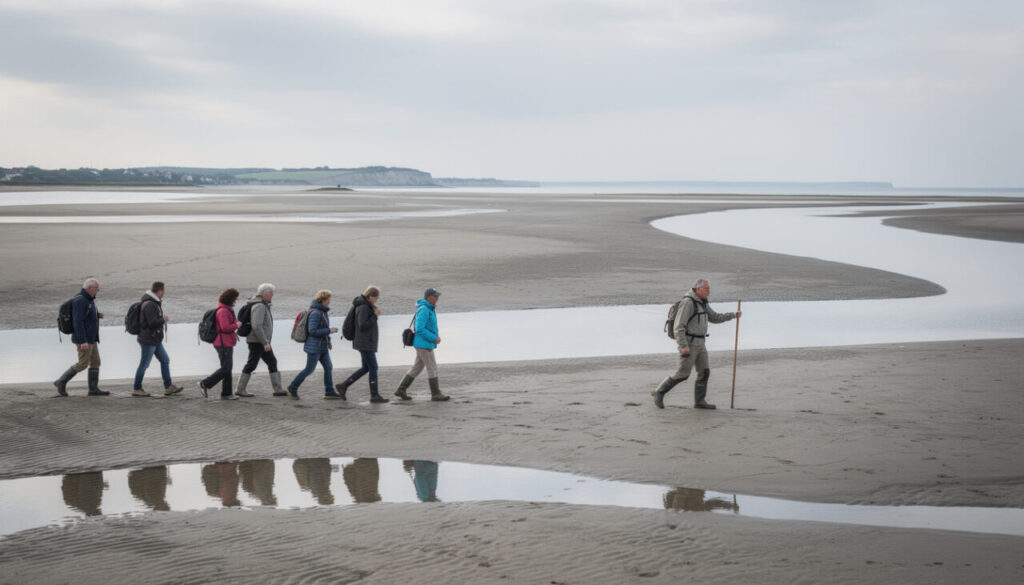 découvrez pourquoi traverser la baie de somme avec un guide est essentiel : sécurité, marées, sables mouvants et découverte des paysages.