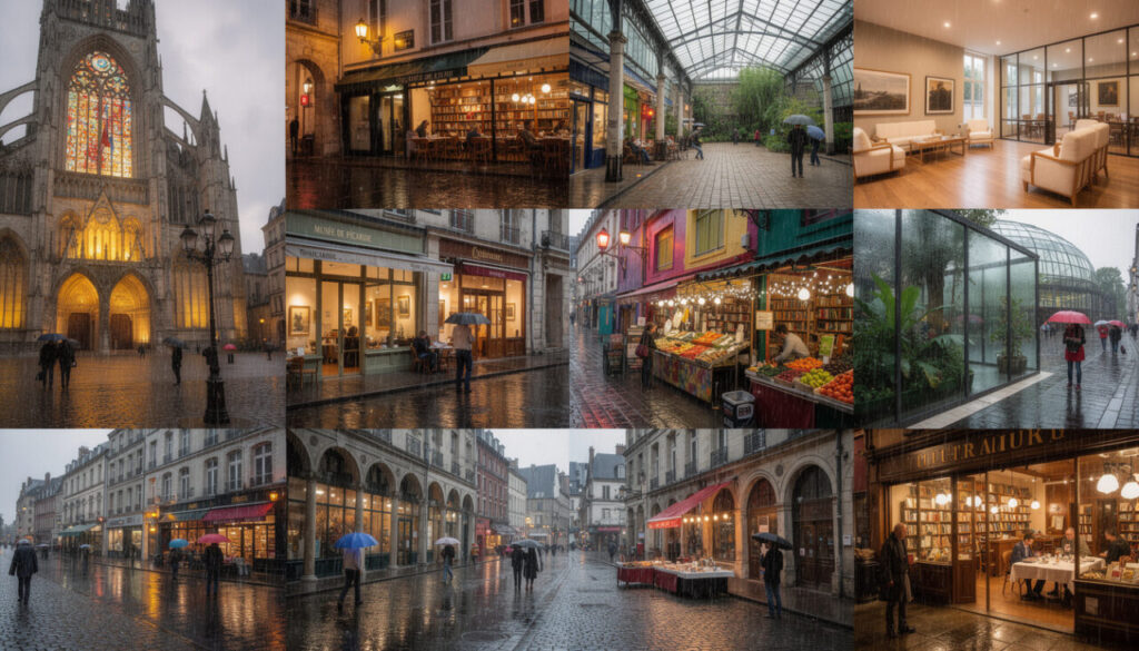 découvrez 12 activités et lieux à amiens pour profiter de la ville même quand il pleut. explorez des sites culturels, musées et espaces couverts pour une visite agréable à l’abri.